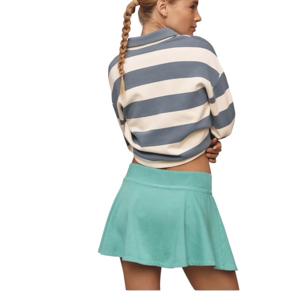 ANTHROPOLOGIE Daily Practice Refresh Pull On Mini Skort Kelly Green NEW - Picture 4 of 10